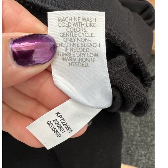 Pure Jill Affinity French Terry Slim Crop, Black, NWT, Size XL - Picture 5 of 5